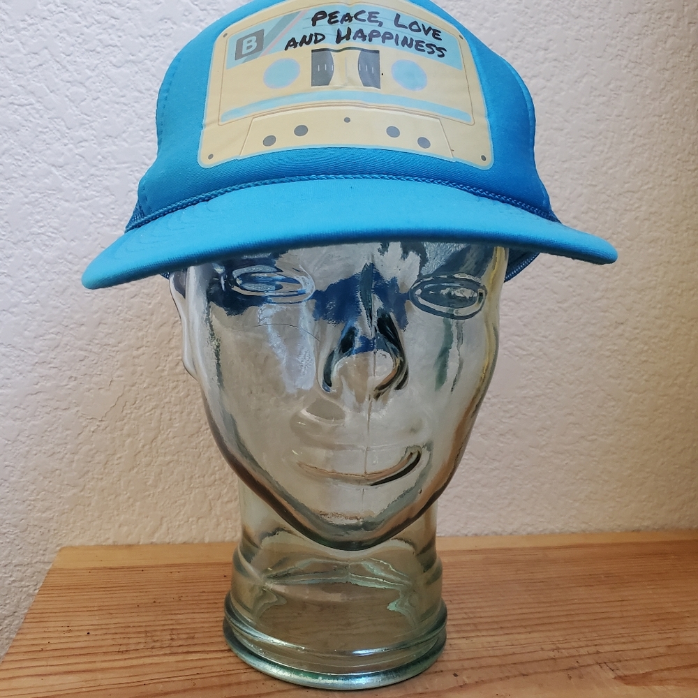 Scout Designs Peace Love Happiness Mesh SnapBack Trucker Hat Foam cap